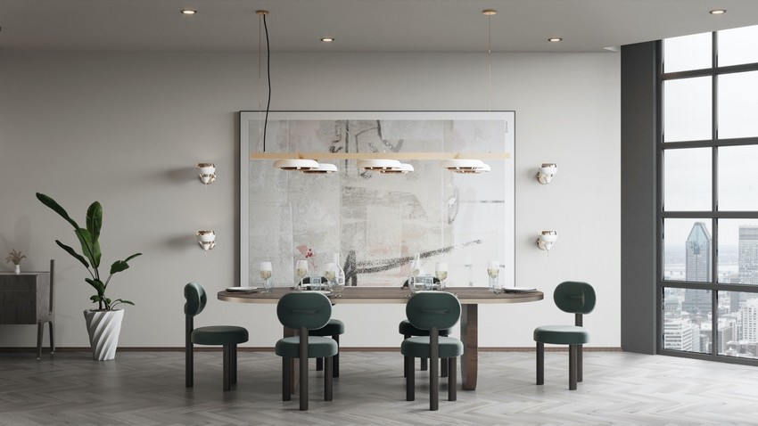 neutral dining room