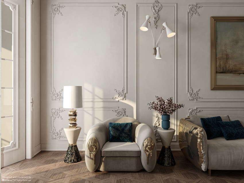 Opulent Modern Classic Living Room By Badr Ghali