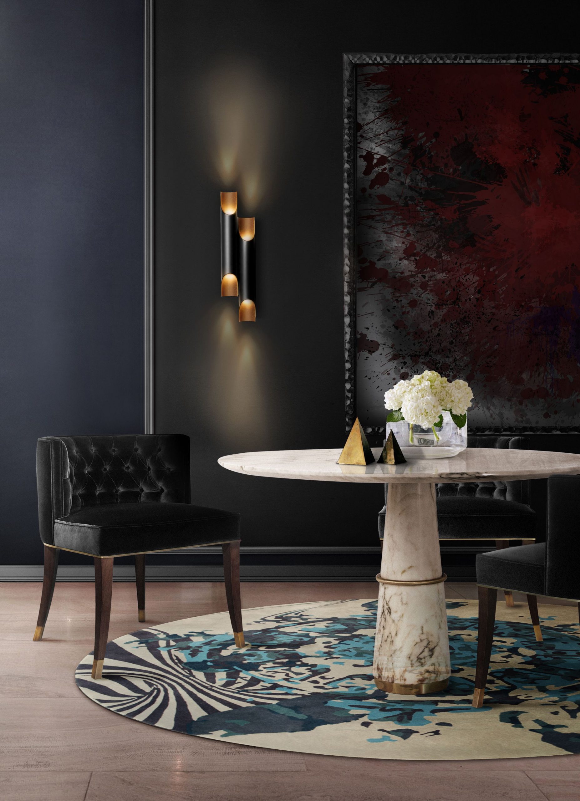 Luxury Dining Room With A Contemporary Design Appeal