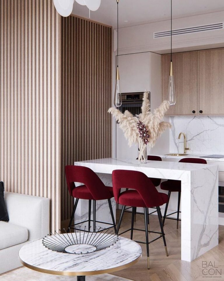 A massive gypsum cornice and black parquet layered at a 90° angle are ...