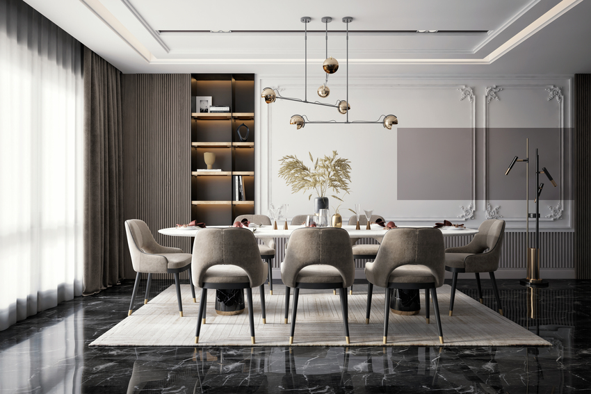 Clean Modern Dining Area In Partnership With Yasmine Yehya