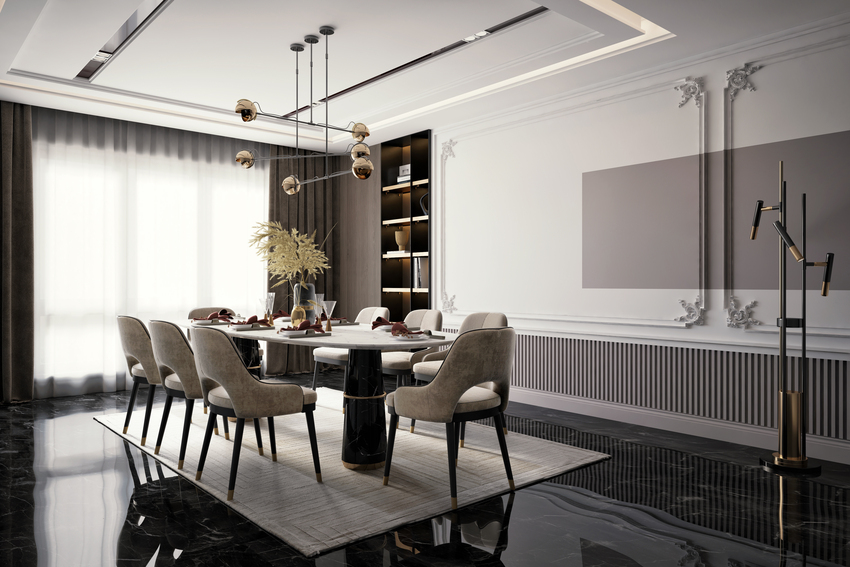 Clean Modern Dining Area In Partnership With Yasmine Yehya
