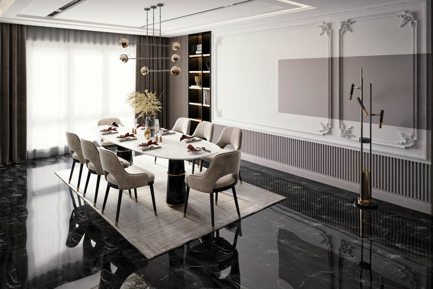 Clean Modern Dining Area In Partnership With Yasmine Yehya