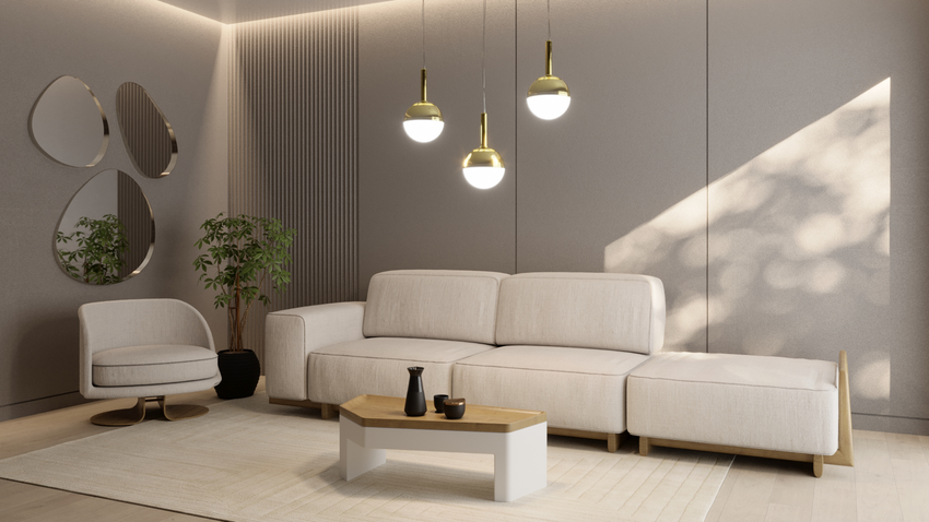 Cozy Neutral Living Room In Parternship With Leonardo Lopez