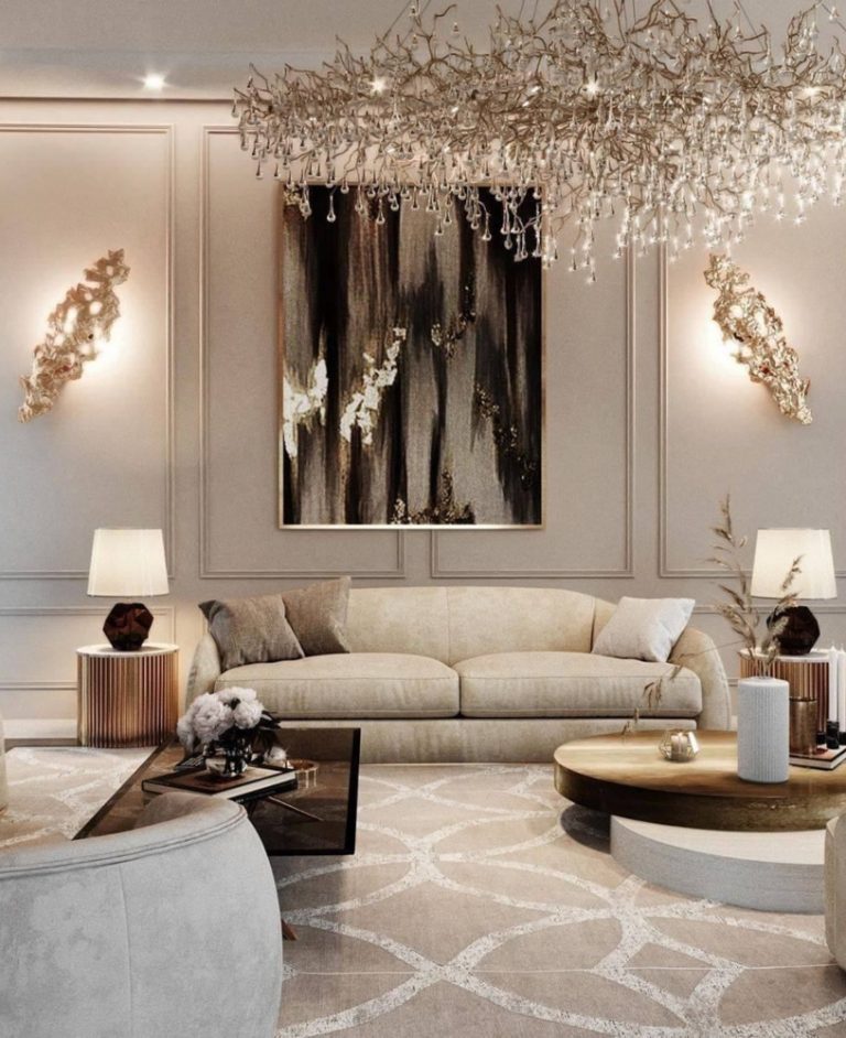CONTEMPORARY LIVING ROOM IN NEUTRAL TONES