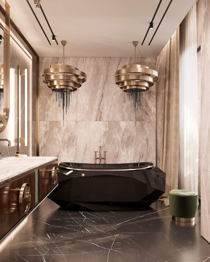 Bathroom Design_ The Perfect Balance Between Gold And Black