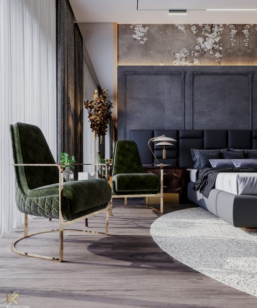 An Opulent Bedroom Design That Blends Styles Effortlessly