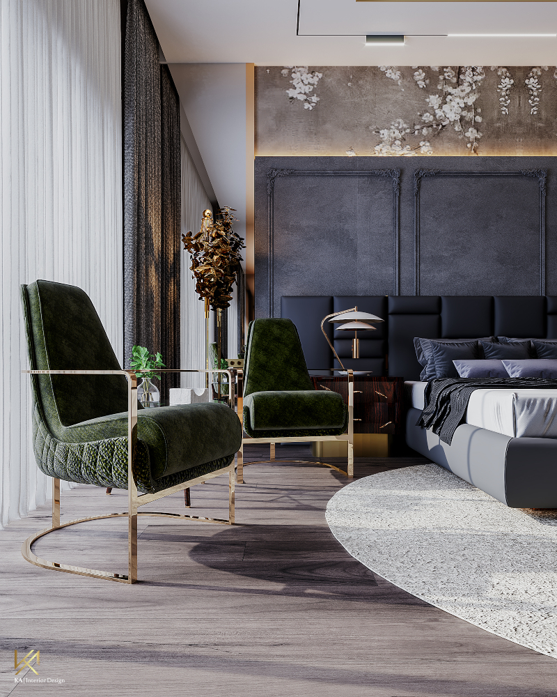An Opulent Bedroom Design That Blends Styles Effortlessly