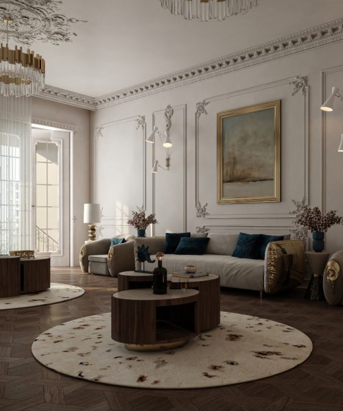Opulent Modern Classic Living Room By Badr Ghali