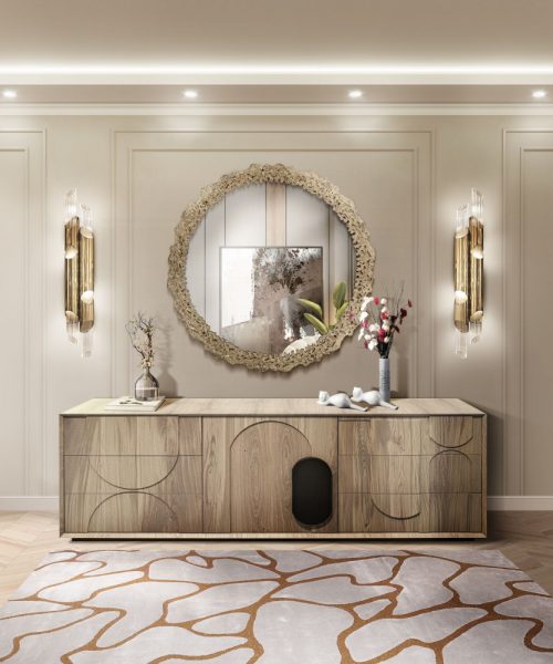 Neutral Colors Meet Modern Furniture In This Luxury Entryway