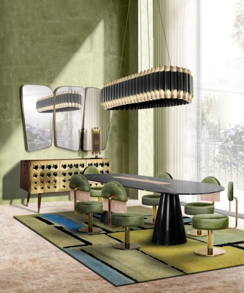 a-mid-century-dining-room-in-green-tones