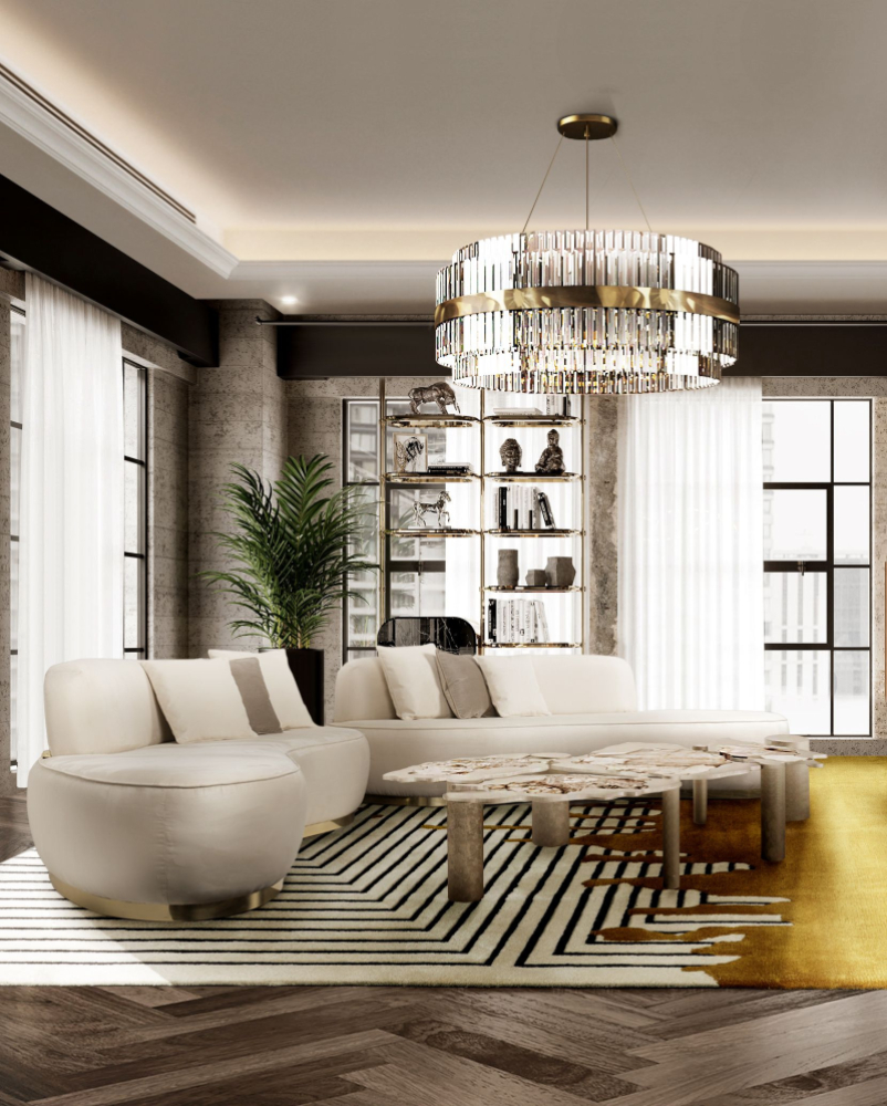 A Contemporary Living Room With Classic Nuances