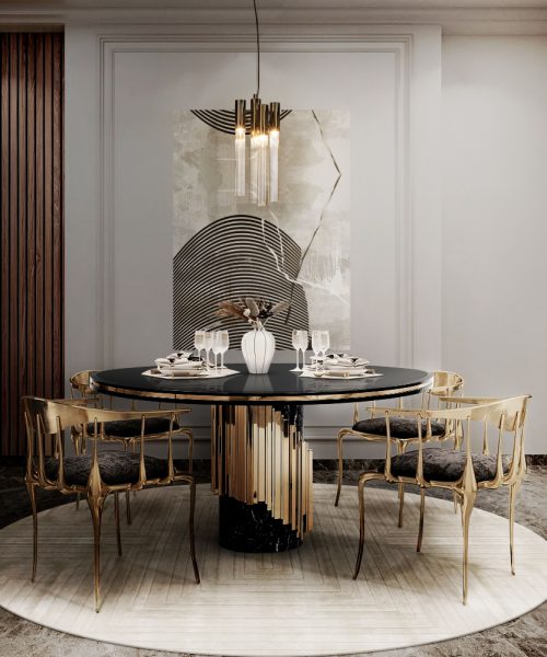 This Luxury Dining Room Will Inspire You To Go For The Gold