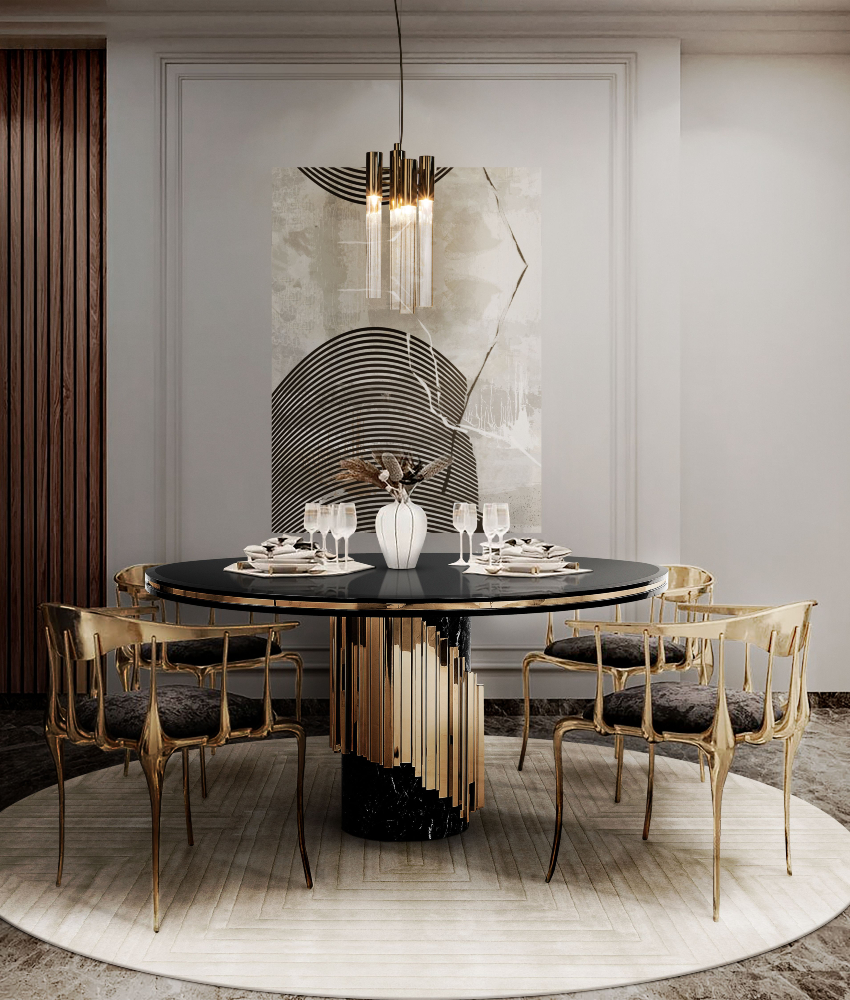 This Luxury Dining Room Will Inspire You To Go For The Gold
