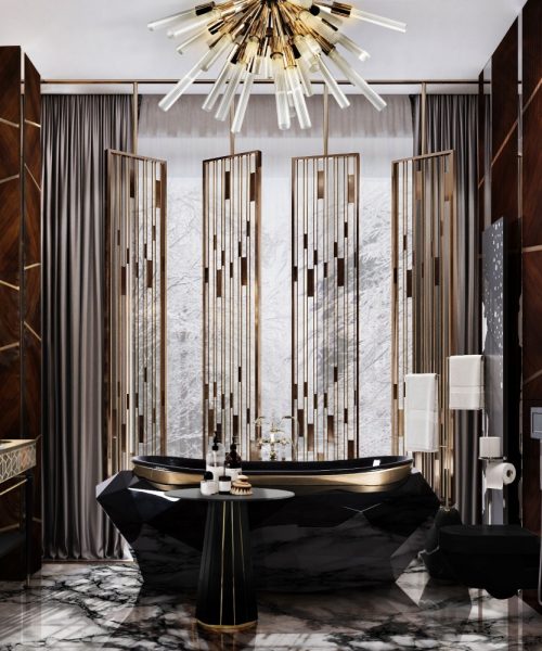 A CONTEMPORARY BATHROOM_ BLACK AND OLD ATMOSPHERE