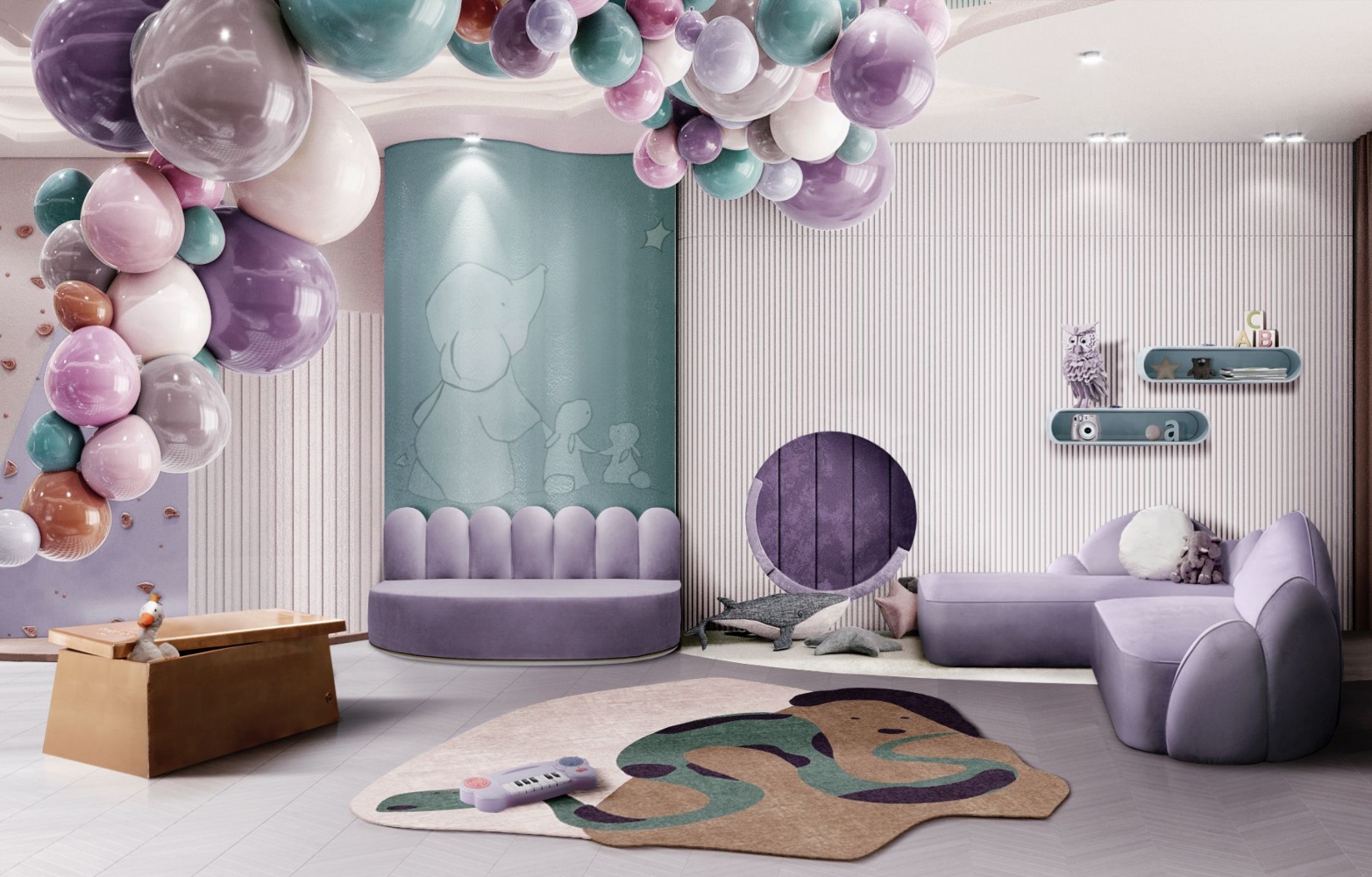 AN UPLIFTING KIDS LOUNGE FOR THE LITTLE ONES