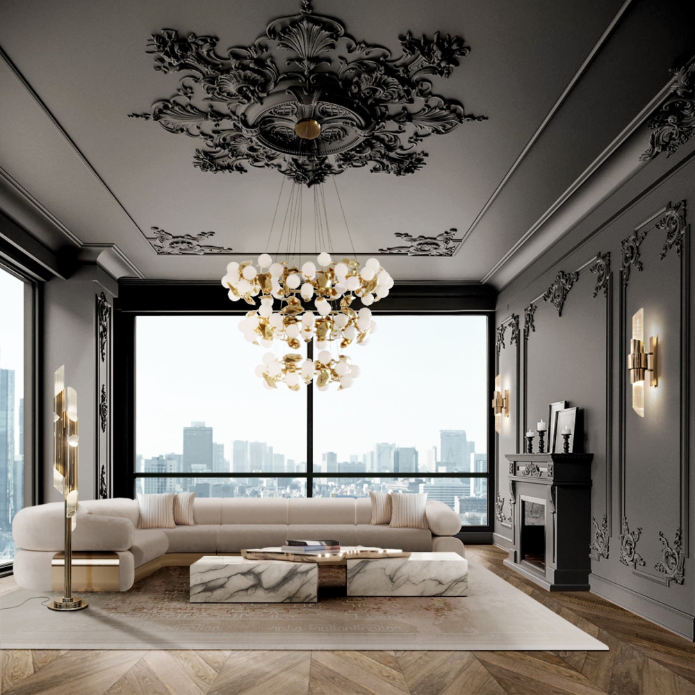 CONTEMPORARY LIVING ROOM FOR LUXURY RESIDENTIAL DESIGN