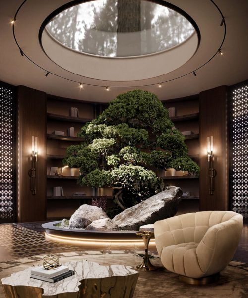 Zen Interior Design: A Luxury Office With A Sense of Natural Depth
