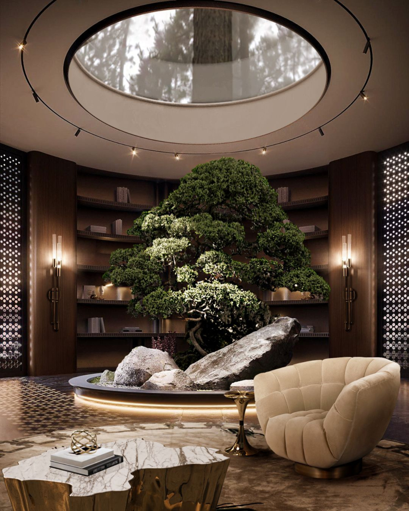 Zen Interior Design: A Luxury Office With A Sense of Natural Depth