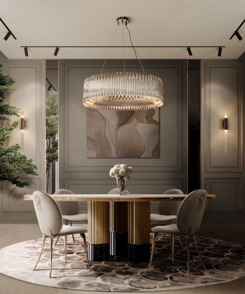 Fluid Minimalism Meets Nature's Embrace In A Trending Dining Room