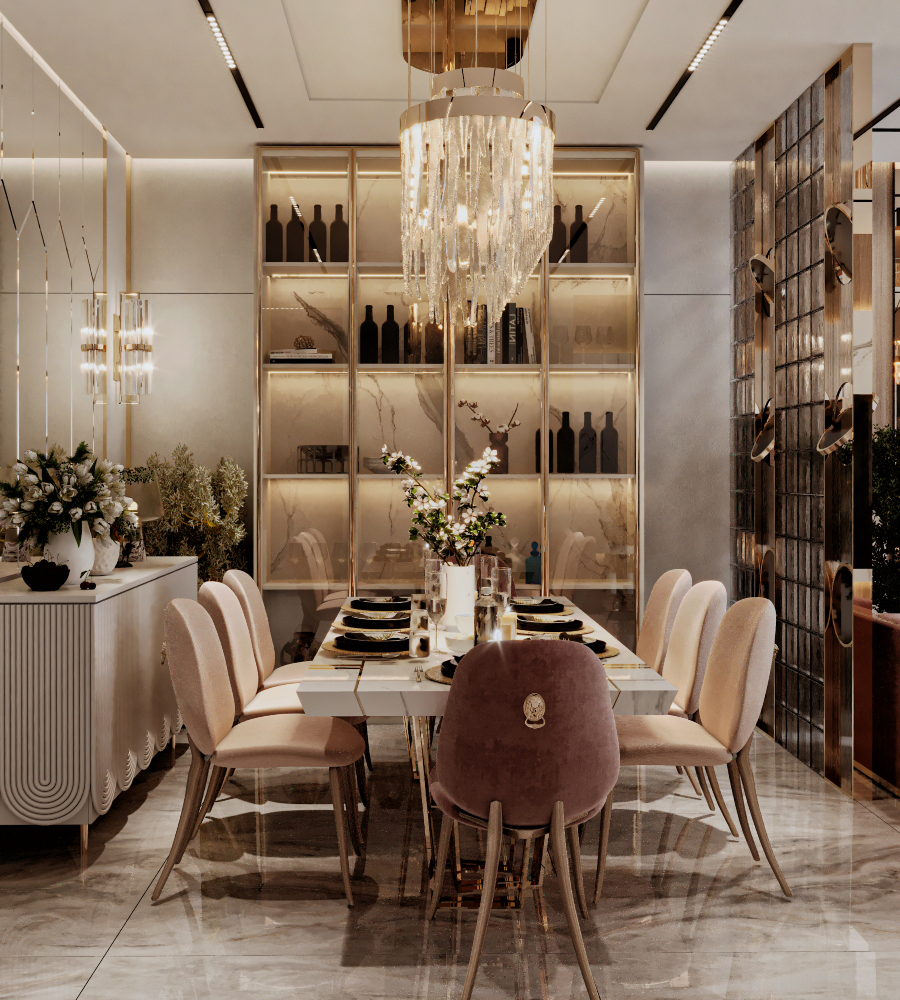 Luxury Dining Area In Partnership With Omar Hussam