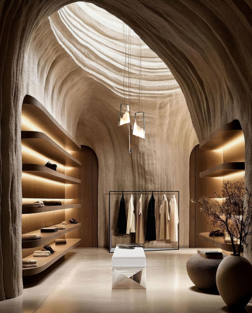 Organic Rocky Architecture Meets Luxury Retail Design