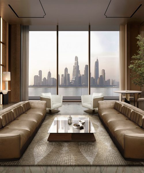 A Serene Modern Living Room In New York City