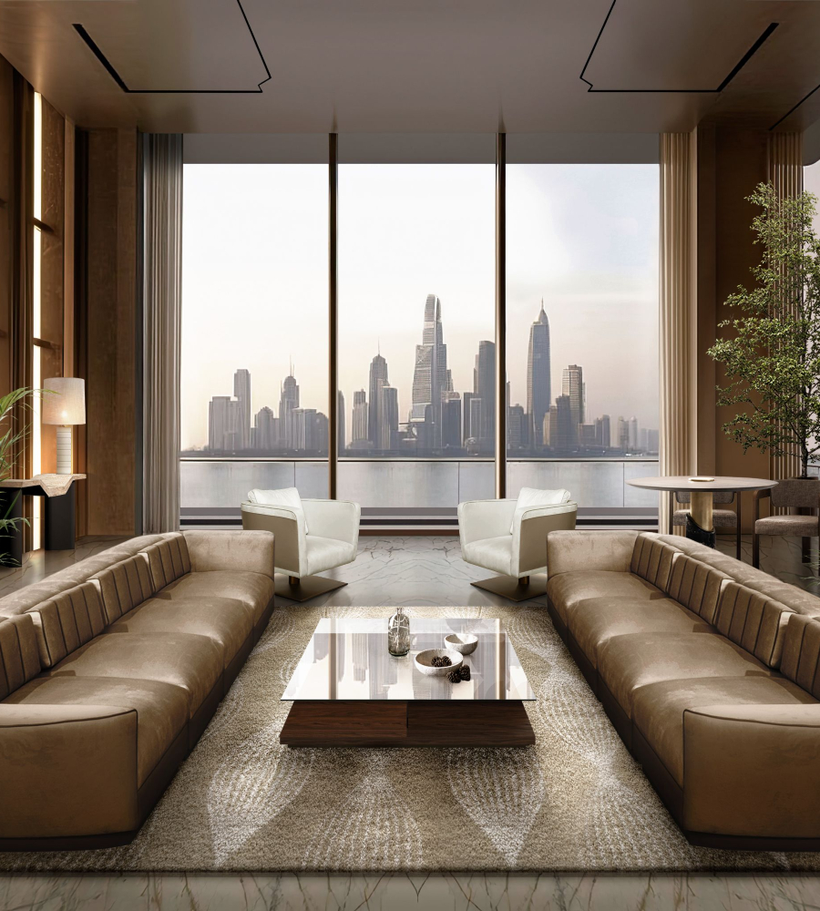 A Serene Modern Living Room In New York City