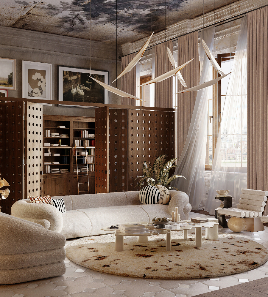 Elegant Home Library by Fareed Shafiyev