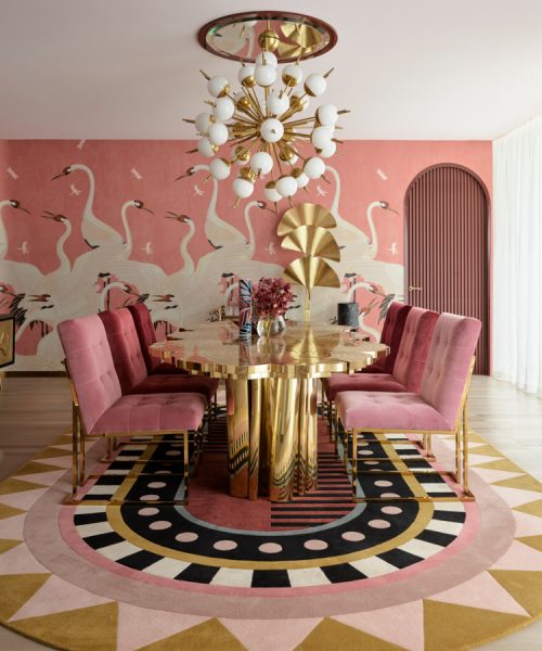 This Pink Dining Room Is A Lesson On Layers, Drama and Glamour