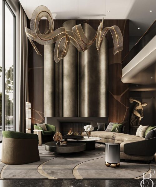 Avant-garde Chic Styling In This Luxury Living Room