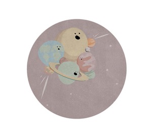 IV Planets Round Rug