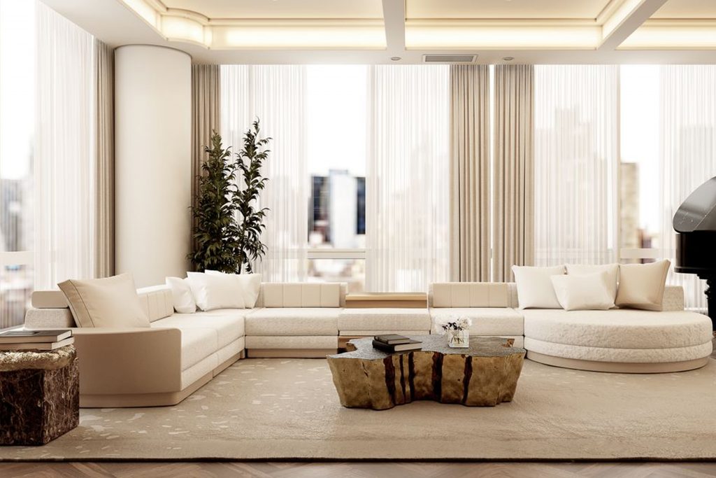millionaires modern apartment in nyc living room 1024x683 Millionaire’s Modern Apartment In Nyc